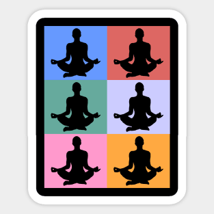 Meditation vintage Sticker